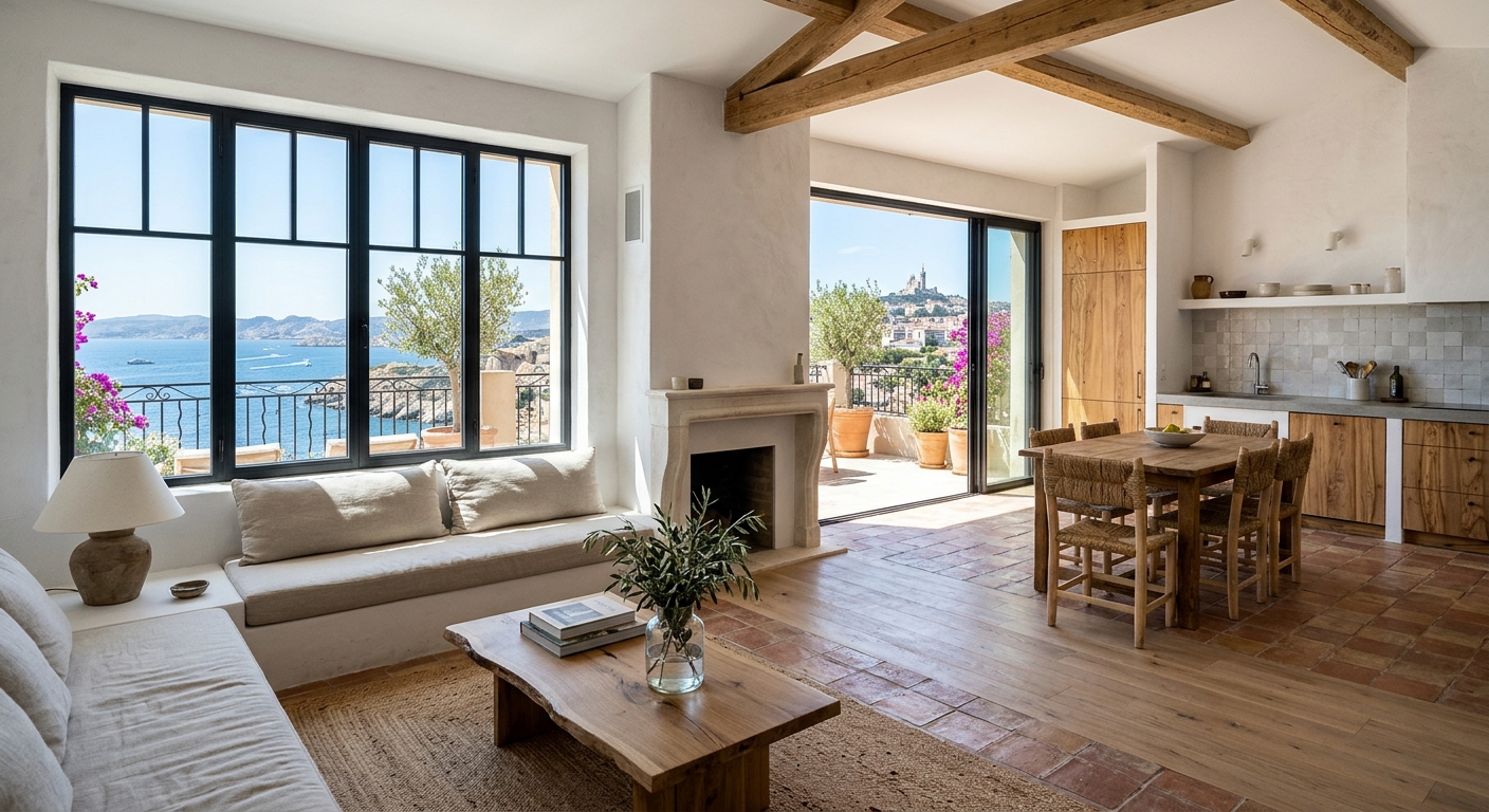 Rénovation d'intérieur moderne et lumineuse à Marseille